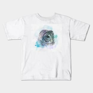 Owl with watercolor and wording Kids T-Shirt